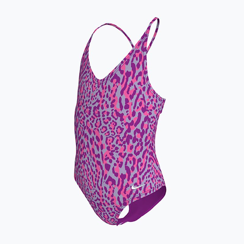 Nike Wild Lace Up vivid purple children's one-piece swimsuit 3