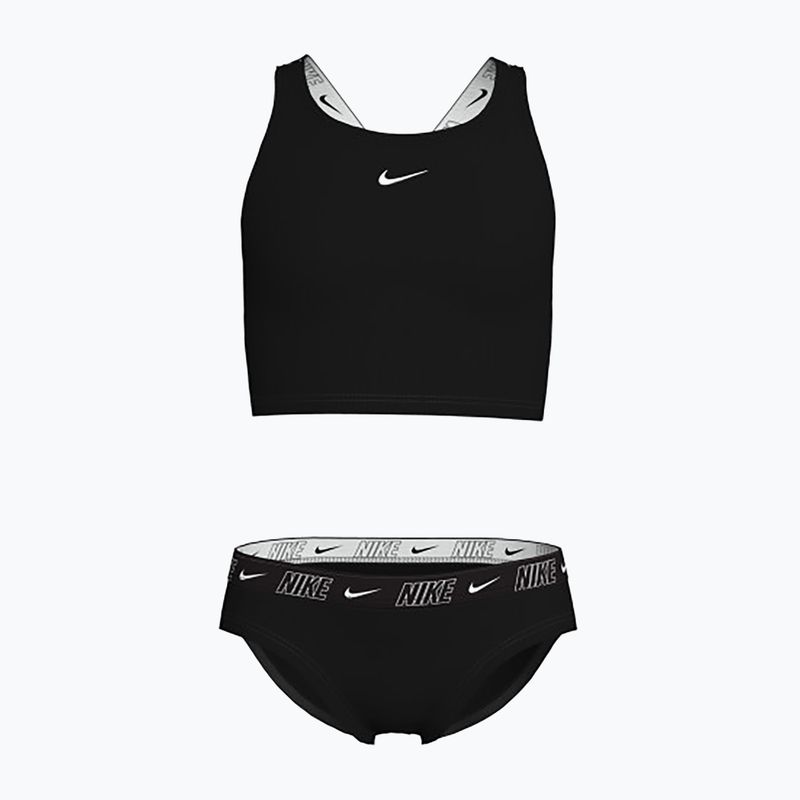Children's two-piece swimsuit Nike Logo Tape Crossback Midkini black