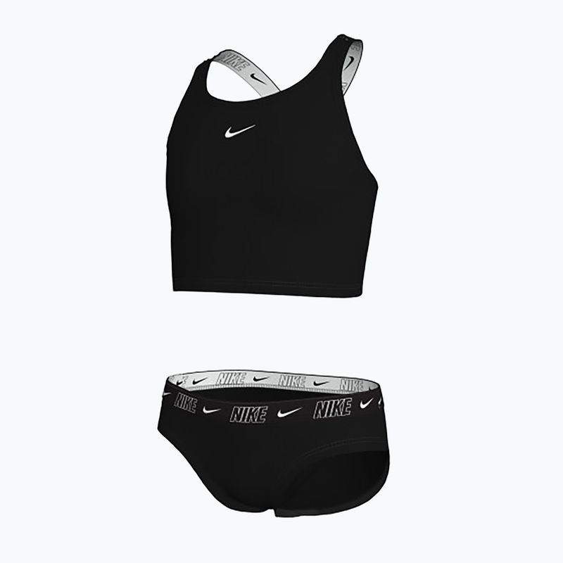 Children's two-piece swimsuit Nike Logo Tape Crossback Midkini black 3