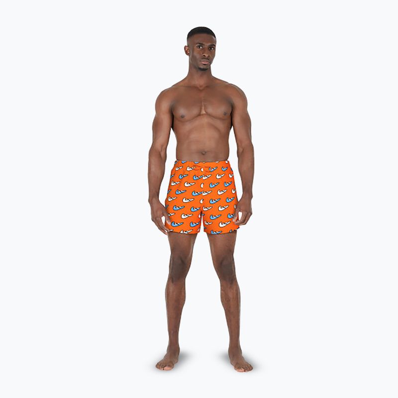 Men's Nike Multi Print 5" Volley swim shorts orange blaze 2
