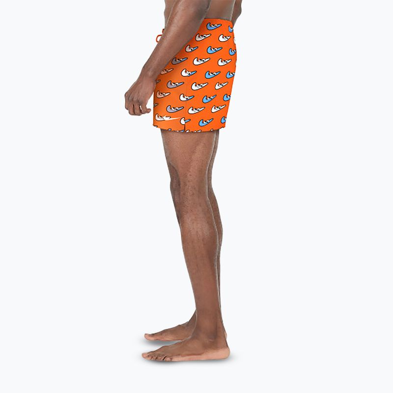 Men's Nike Multi Print 5" Volley swim shorts orange blaze 4