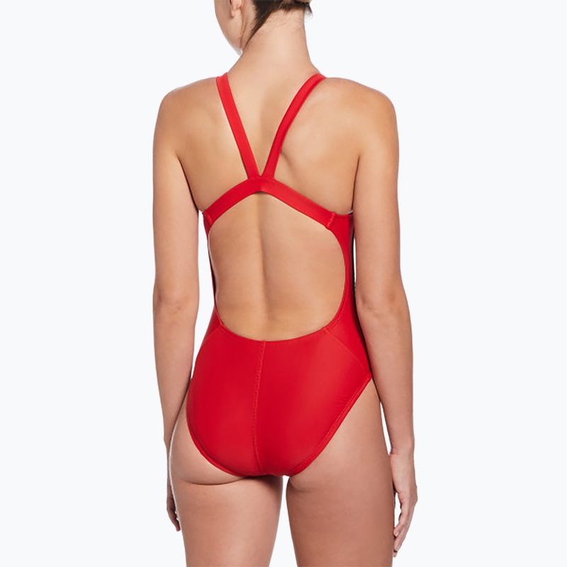 Women's one-piece swimsuit Nike Logo Tape Fastback university red 3