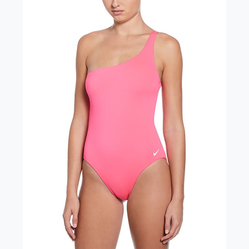 Women's one-piece swimsuit Nike Essential Asymmetrical hyper pink