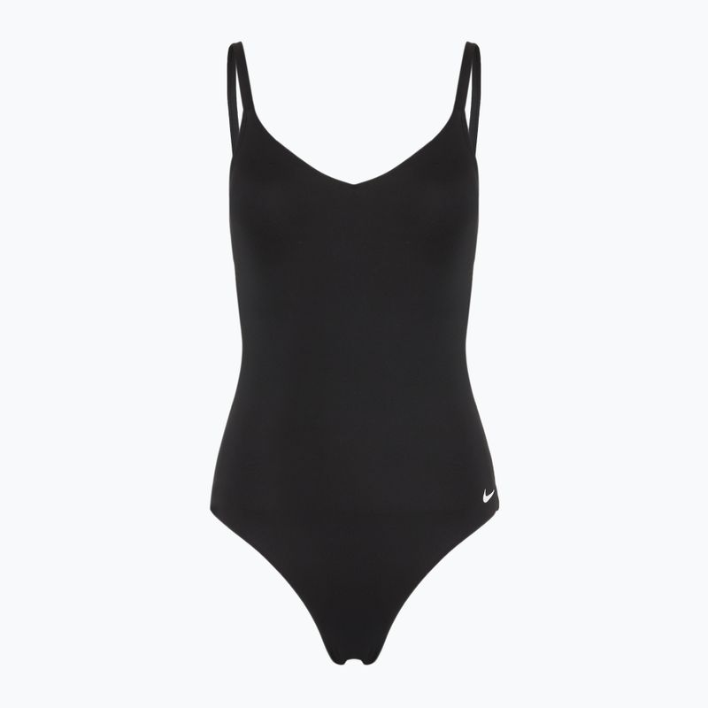 Women's one-piece swimsuit Nike Essential V-Neck black