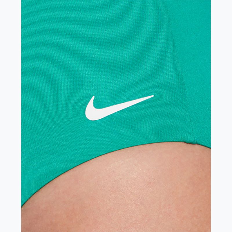 Women's one-piece swimsuit Nike Essential V-Neck stadium green 4
