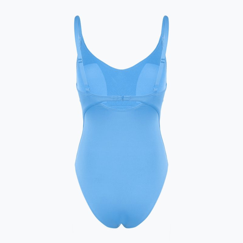 Women's one-piece swimsuit Nike Essential V-Neck university blue 2