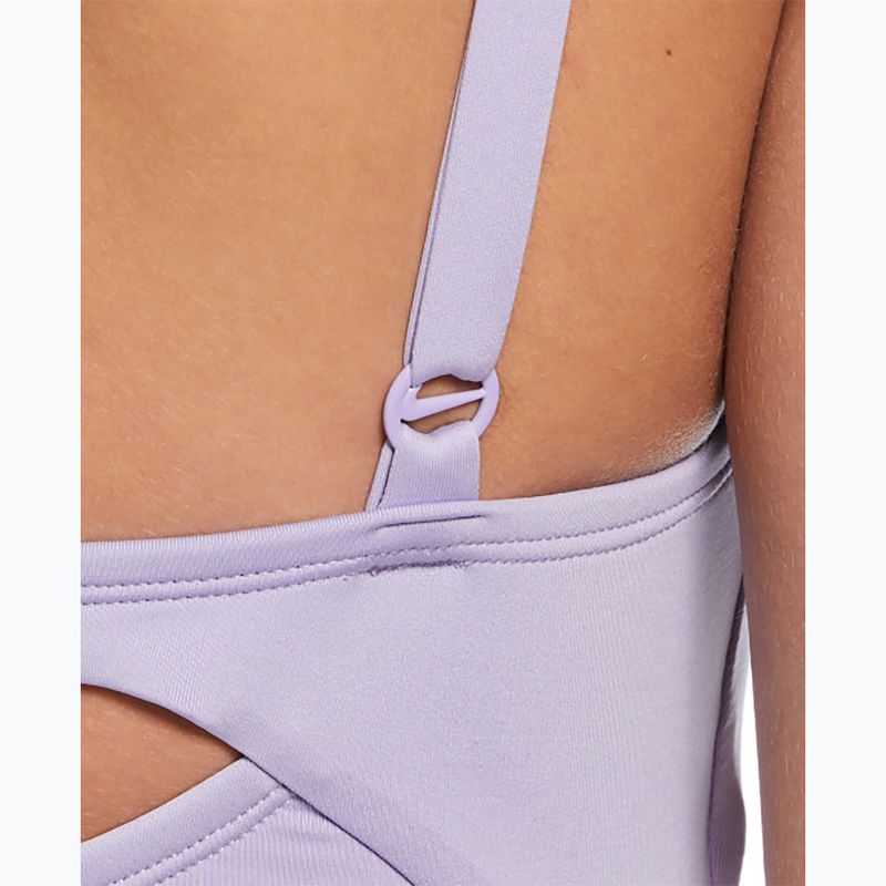 Women's one-piece swimsuit Nike Essential V-Neck hydrangeas 5