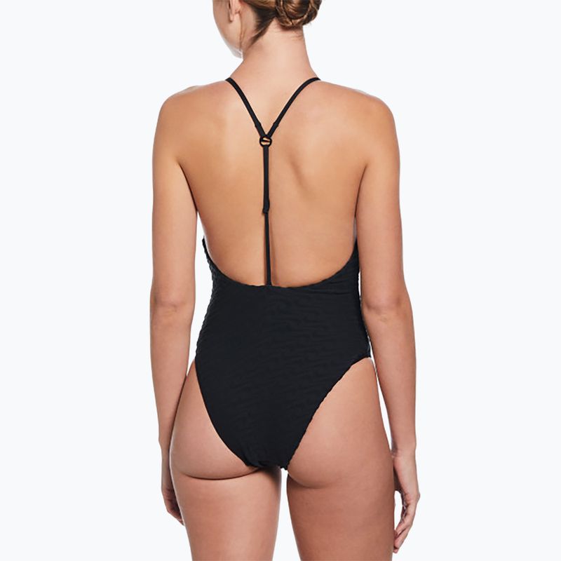 Women's one-piece swimsuit Nike Swoosh Link Y-Back black 3