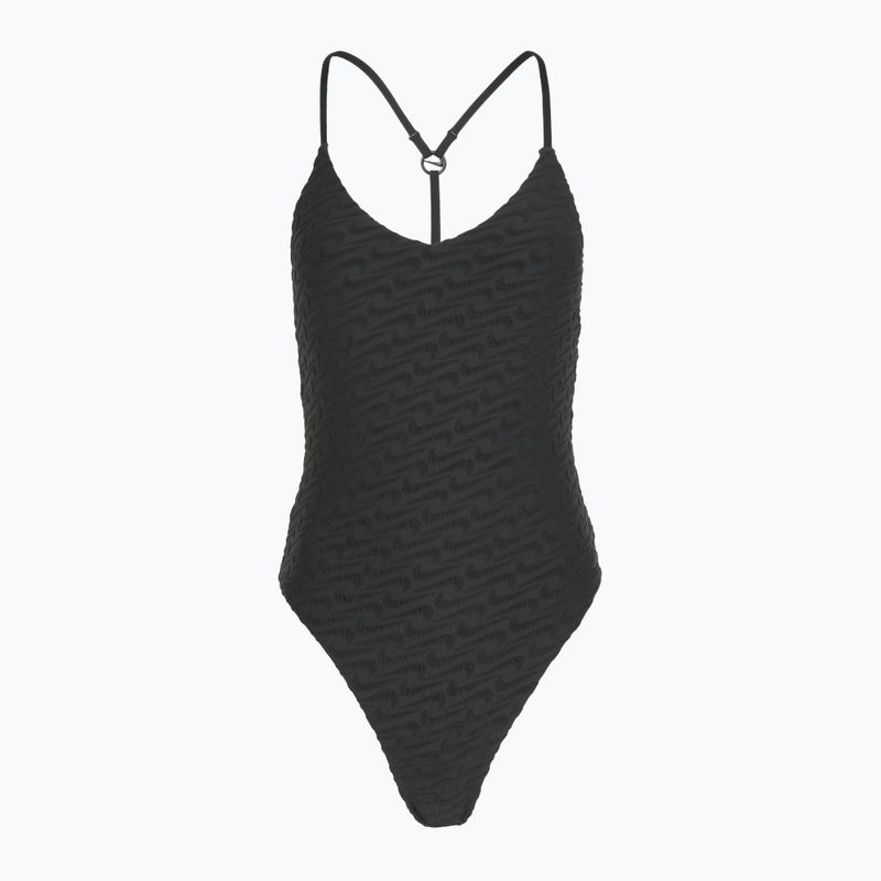Women's one-piece swimsuit Nike Swoosh Link Y-Back black