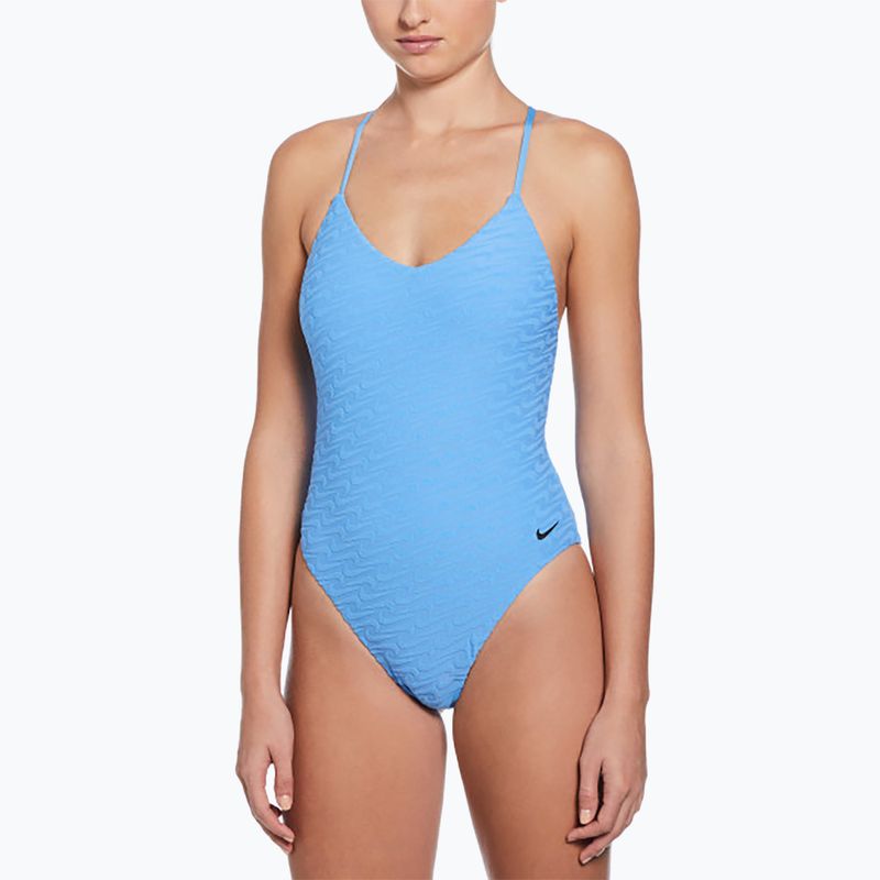 Women's one-piece swimsuit Nike Swoosh Link Y-Back university blue
