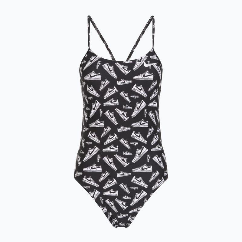 Women's one-piece swimsuit Nike Hydrastrong Cutout jet black