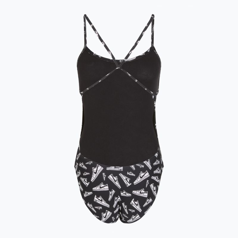 Women's one-piece swimsuit Nike Hydrastrong Cutout jet black 2