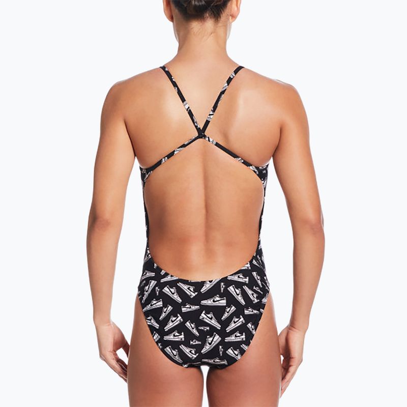 Women's one-piece swimsuit Nike Hydrastrong Cutout jet black 3