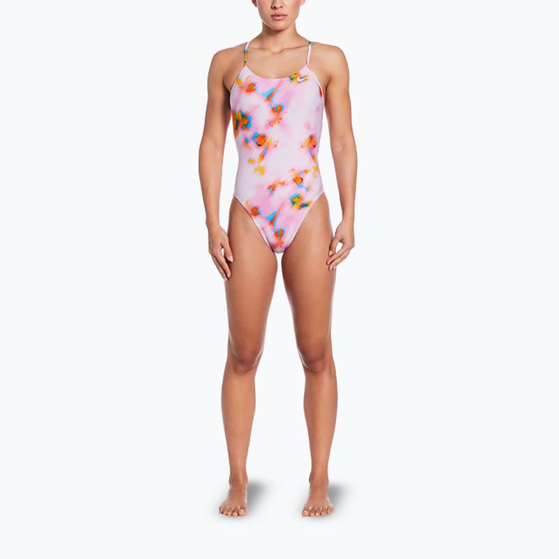 Nike Hydrastrong Cutout pink foam women's one-piece swimsuit 2