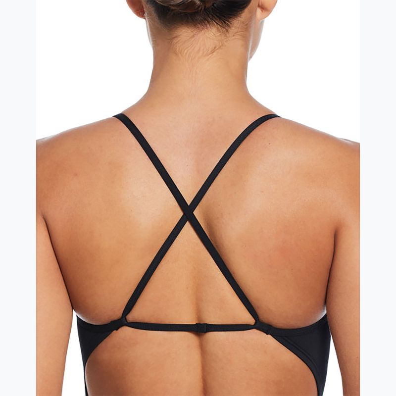 Women's one-piece swimsuit Nike Hydrastrong Adjustable Crossback black 5