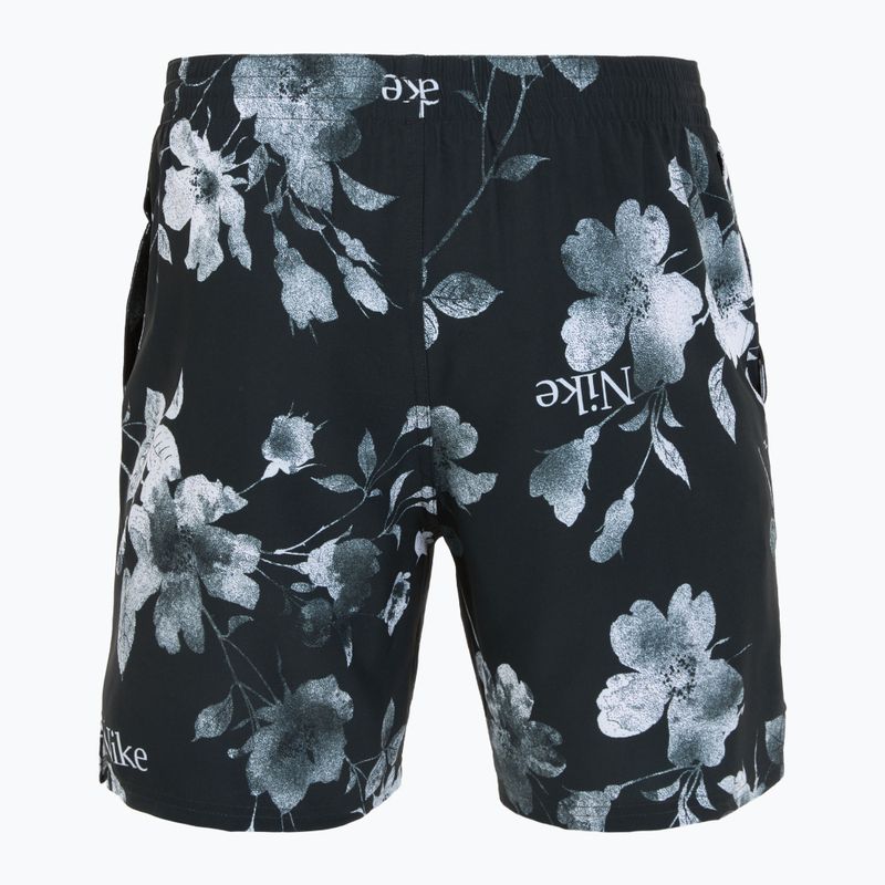 Men's Nike Fine Floral 7" Volley swim shorts black 2