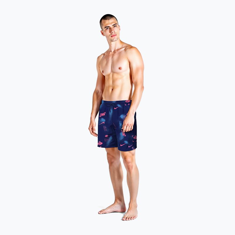 Men's swim shorts Nike Multi Print 7" Volley midnight navy 2