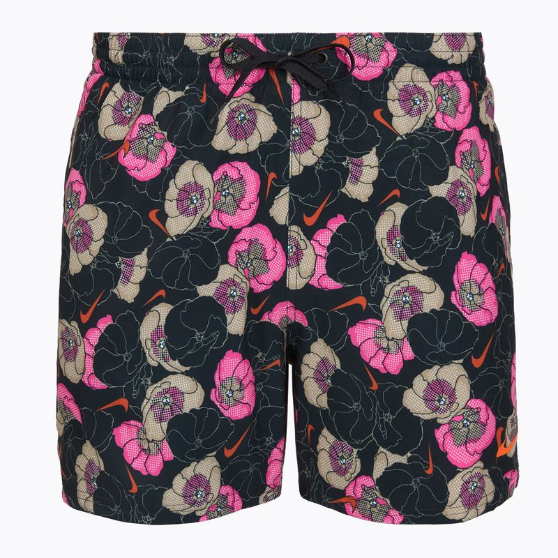 Men's swim shorts Nike Multi Poppy Print 5" Volley black