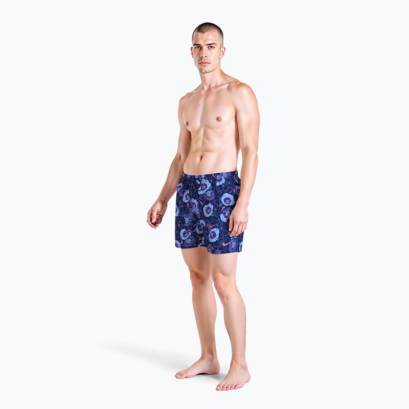 Men's swim shorts Nike Multi Poppy Print 5" Volley midnight navy 2