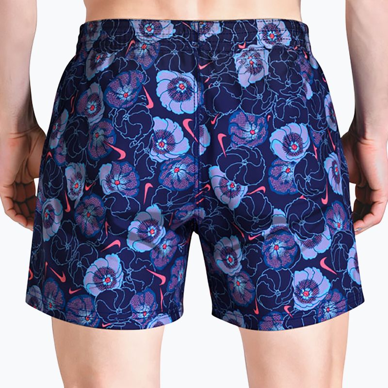 Men's swim shorts Nike Multi Poppy Print 5" Volley midnight navy 3