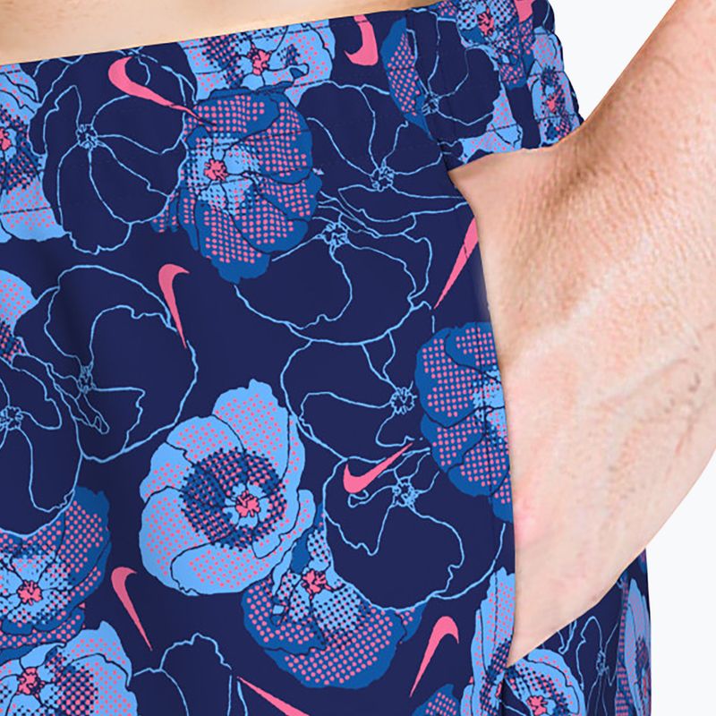 Men's swim shorts Nike Multi Poppy Print 5" Volley midnight navy 5