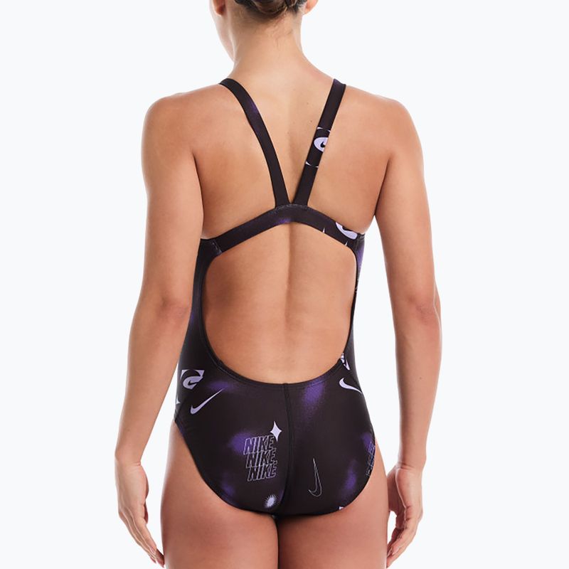 Women's one-piece swimsuit Nike Hydrastrong Fastback purple 3