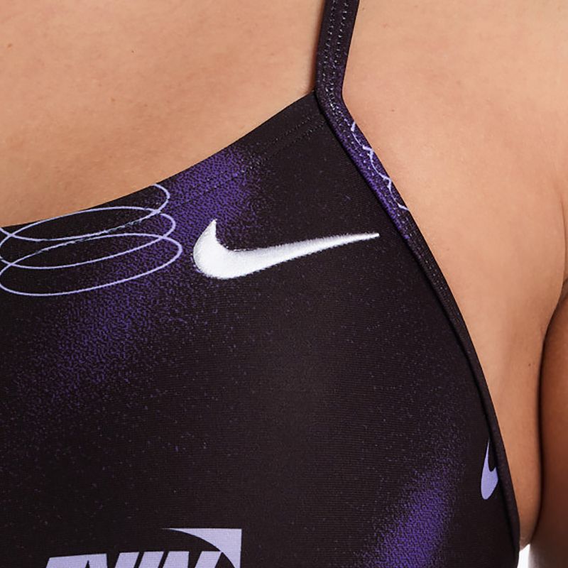 Women's one-piece swimsuit Nike Hydrastrong Cutout purple 4