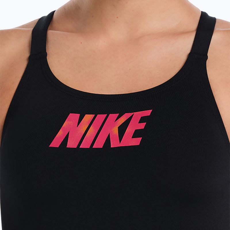 Women's one-piece swimsuit Nike Hydrastrong Logo Graphic Fastback black 4