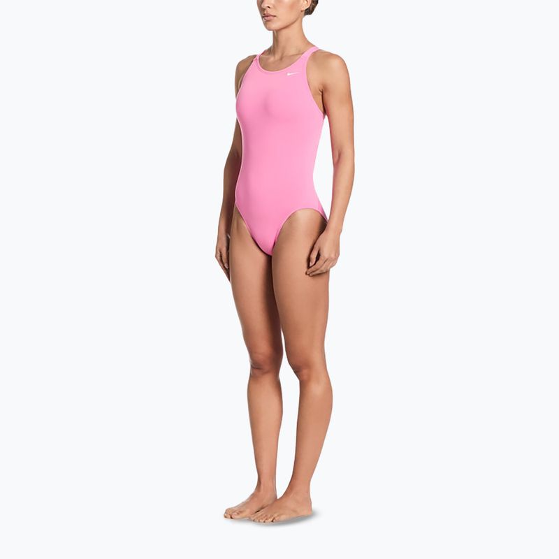 Ladies' one-piece swimsuit Nike Hydrastrong Solid pink glow 2