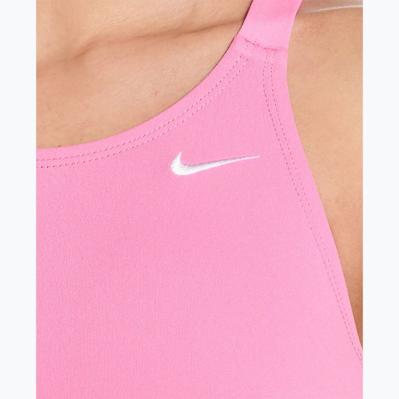 Ladies' one-piece swimsuit Nike Hydrastrong Solid pink glow 4