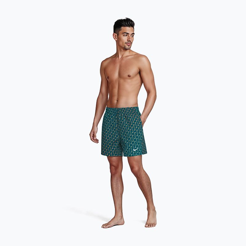 Men's swim shorts Nike Breaker Swoosh 5" Volley green abyss 2