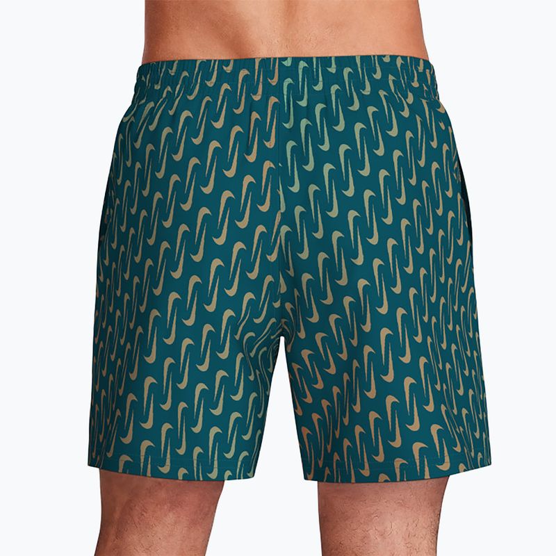 Men's swim shorts Nike Breaker Swoosh 5" Volley green abyss 4