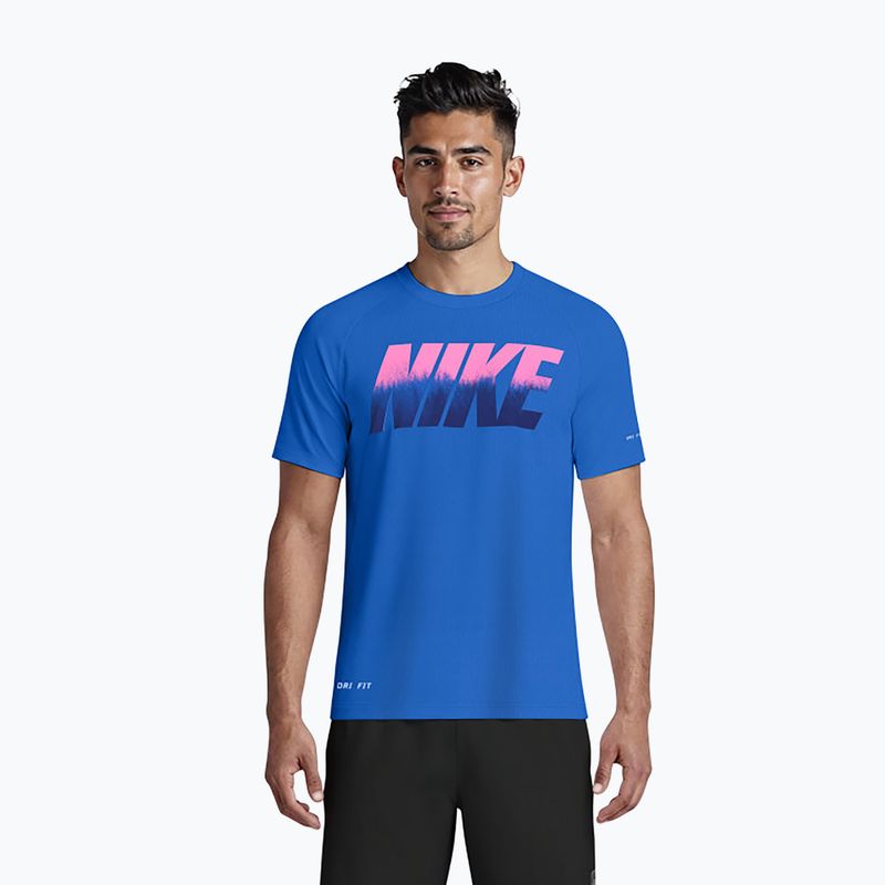 Men's T-shirt Nike Hydroguard Ocean Merge blue crystal