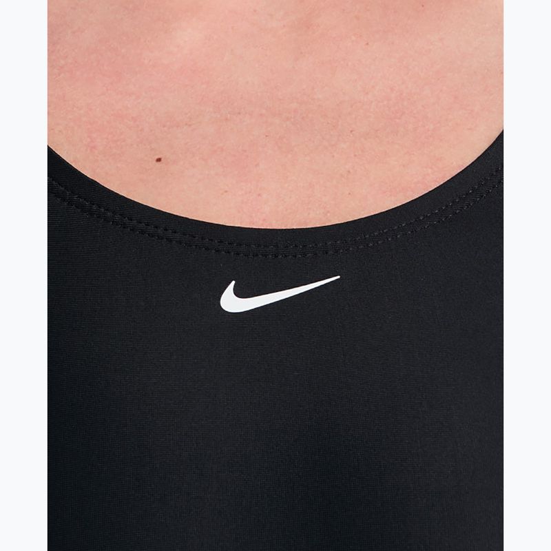 Women's one-piece swimsuit Nike Logo Tape Fastback black 4