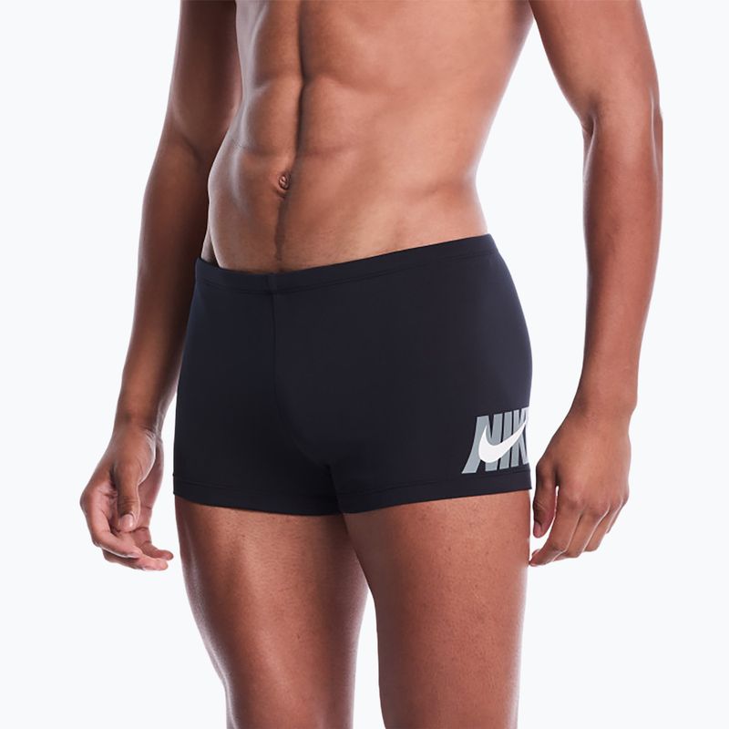 Men's swim boxer trunks Nike Logo Graphic Square Leg black 4