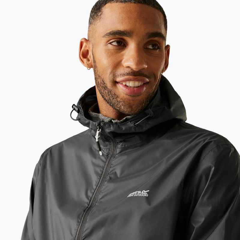 Men's rain jacket Regatta Pack-It III seal grey 4