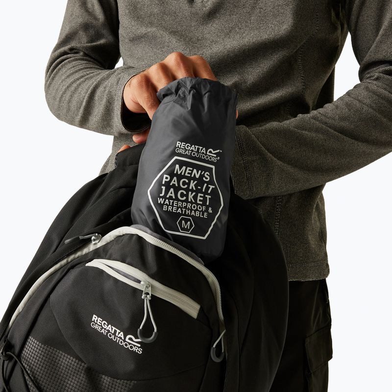 Men's rain jacket Regatta Pack-It III seal grey 6