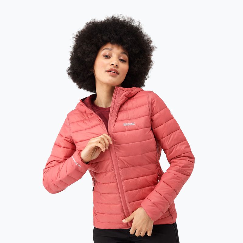 Women's down jacket REGATTA Hooded Marizion mineral red/rumba red 4