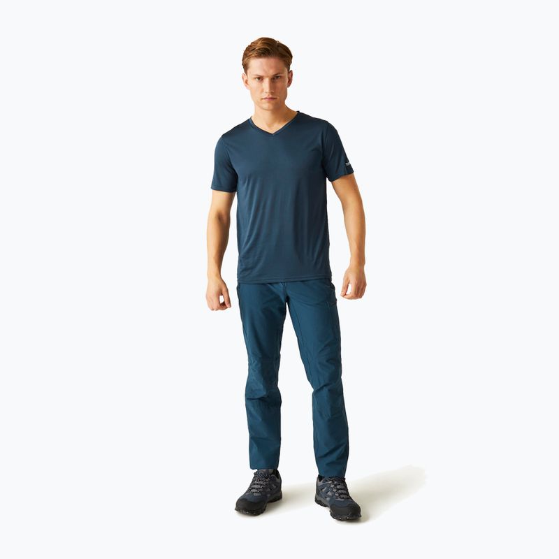 Men's trekking T-shirt REGATTA Fingal V-Neck moonlight denim 2