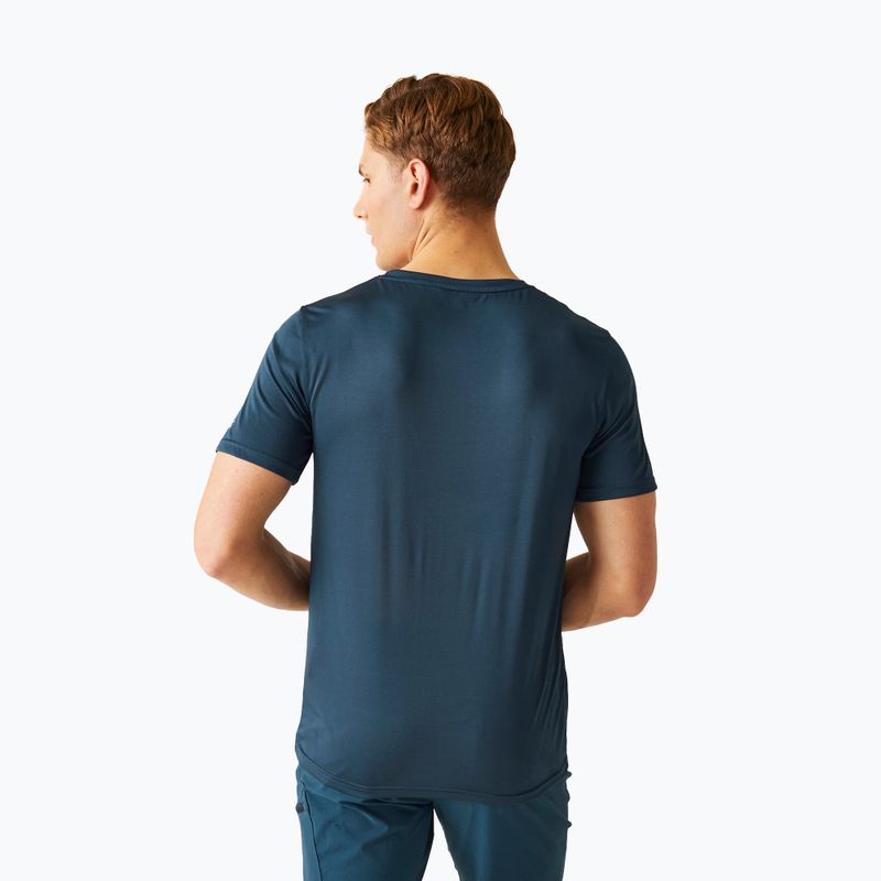 Men's trekking T-shirt REGATTA Fingal V-Neck moonlight denim 3