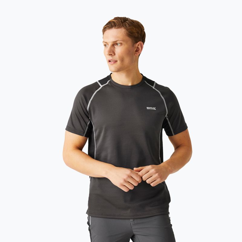 Men's T-shirt REGATTA Virda IV ash/black