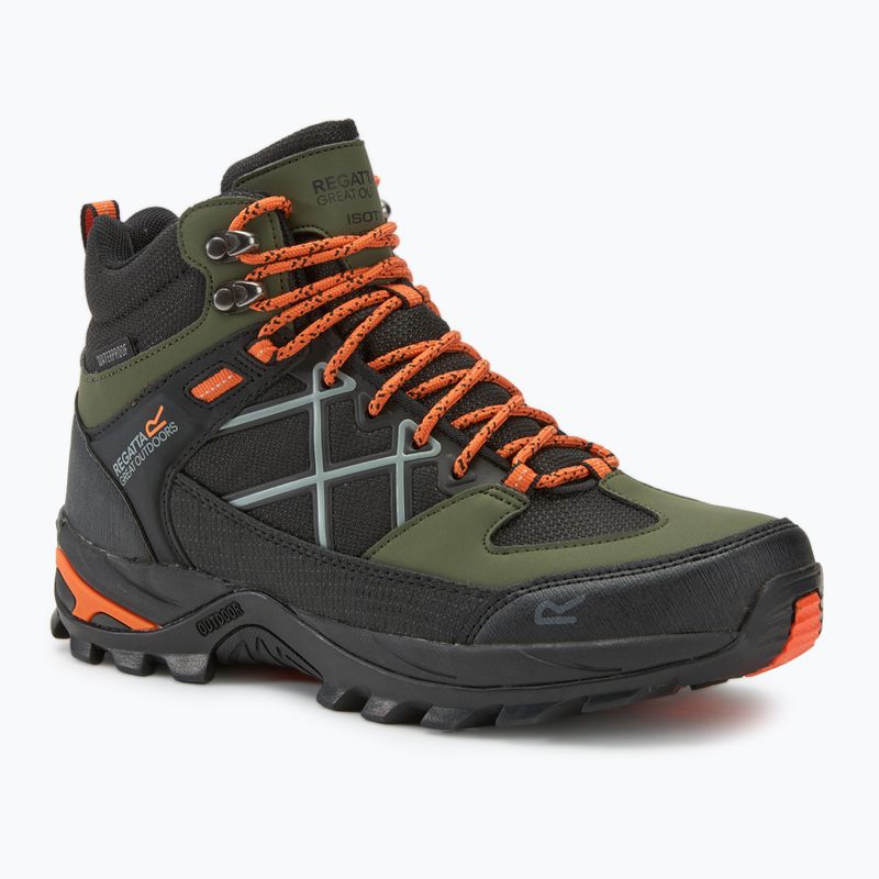 REGATTA Samaris III men's trekking boots cypress green/blaze orange