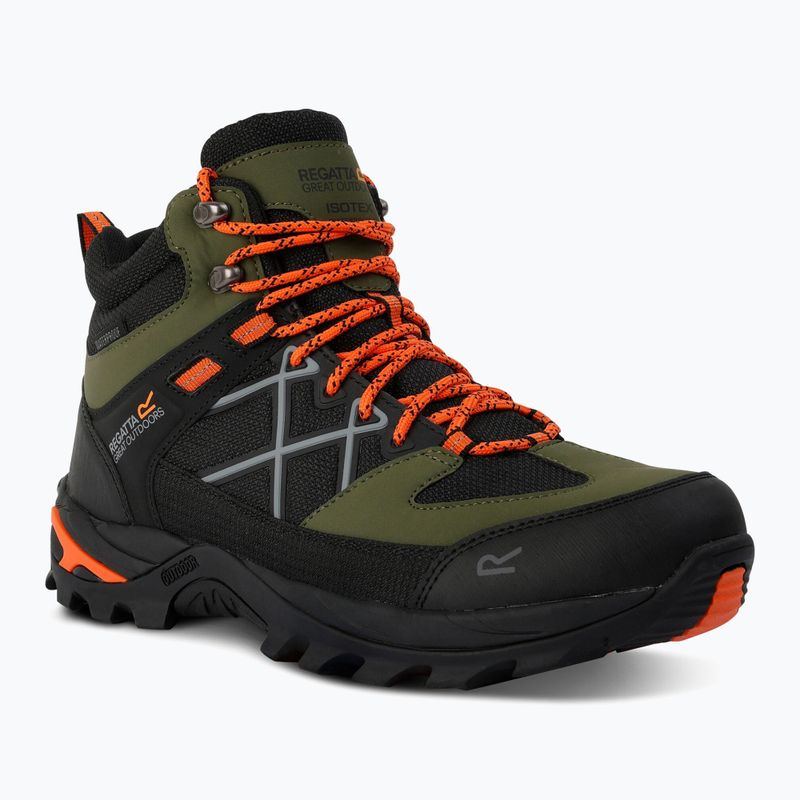 REGATTA Samaris III men's trekking boots cypress green/blaze orange 8