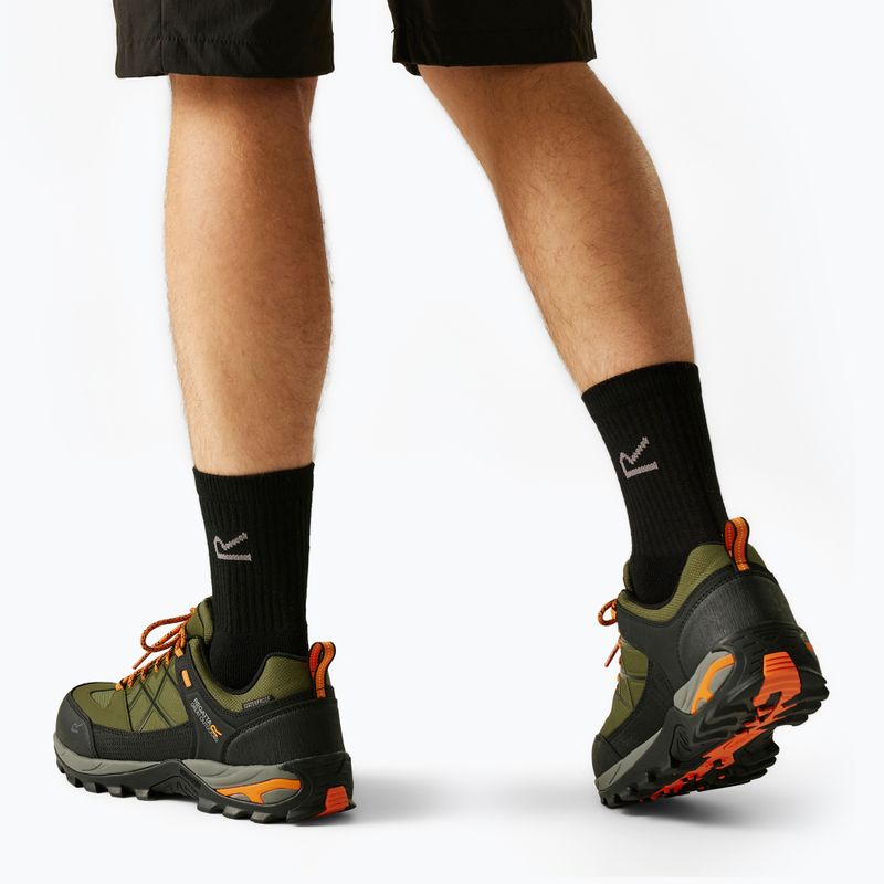 Men's trekking boots REGATTA Samaris III Low cypress green/blaze orange 10