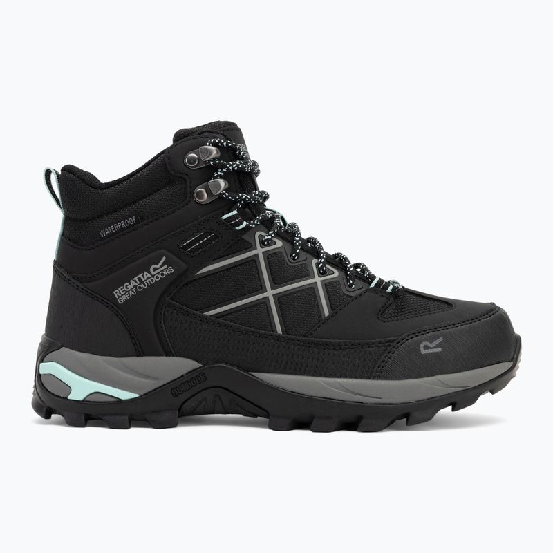 Women's trekking boots REGATTA Samaris III black/beached aqua 2