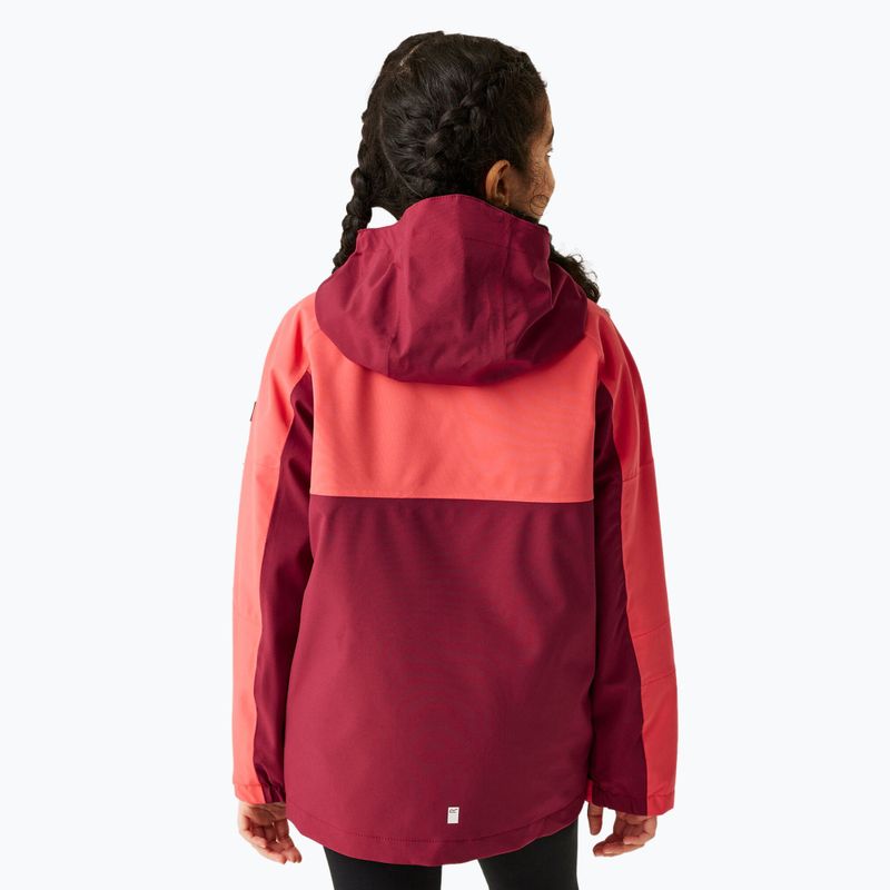 REGATTA Girl Trekktain 3in1 rumba red/red sky children's jacket 3