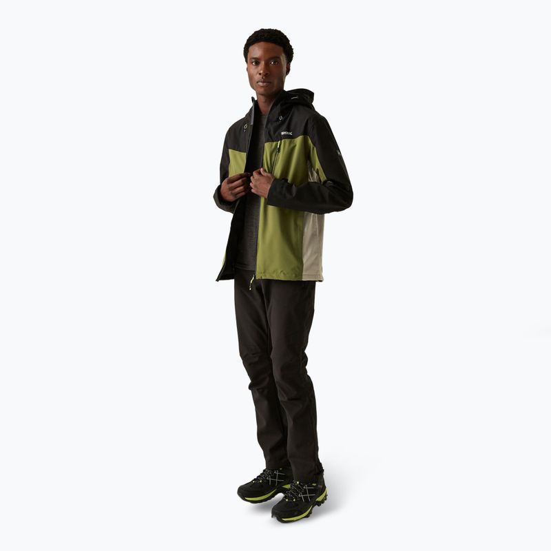 Men's REGATTA Birchdale nephrite green/black rain jacket 2