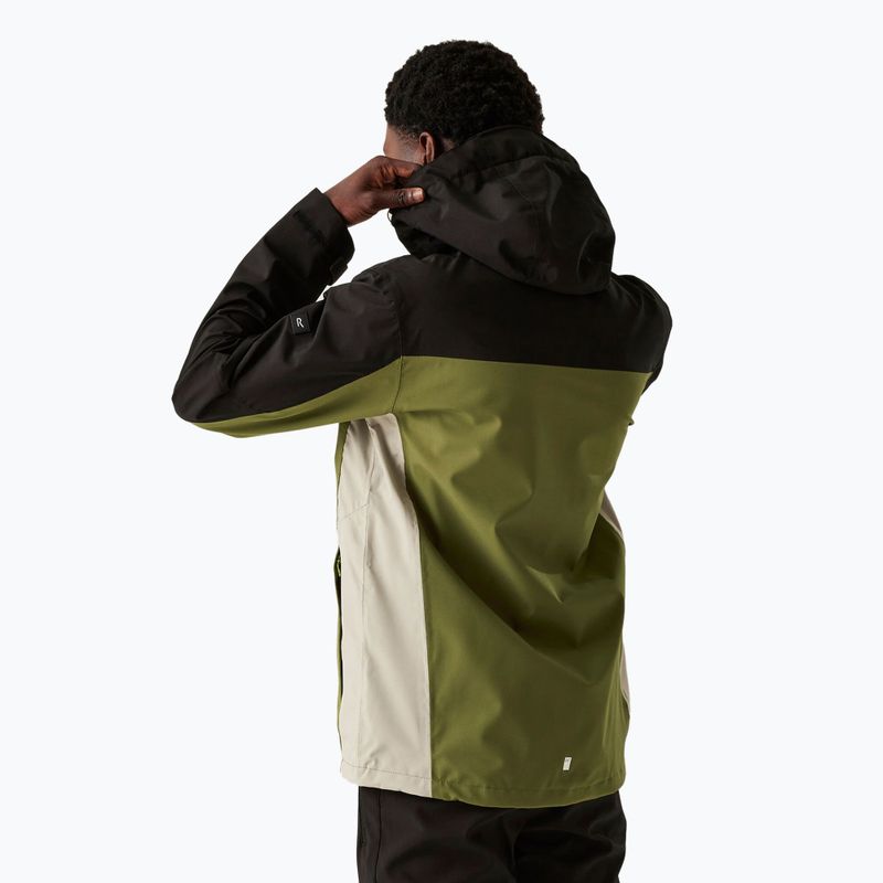 Men's REGATTA Birchdale nephrite green/black rain jacket 3