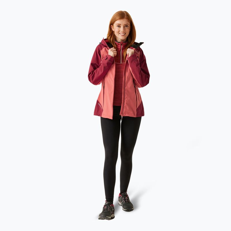 Women's rain jacket REGATTA Birchdale mineral red/rumba red 2