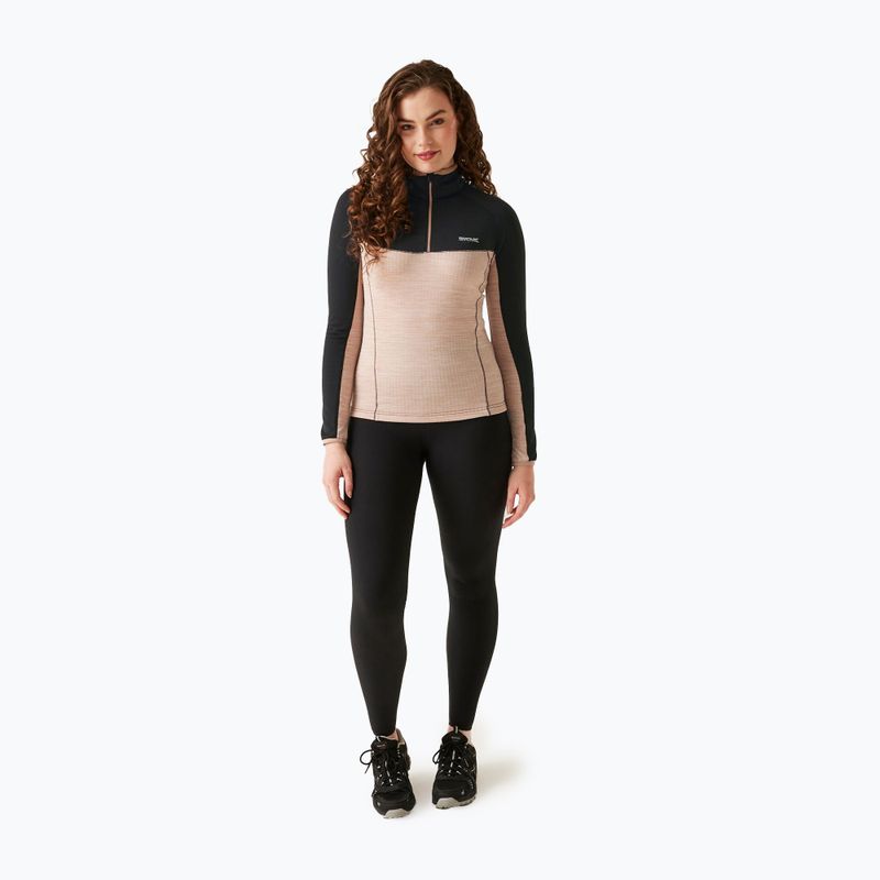 Women's trekking sweatshirt REGATTA Hepley black/warm taupe marl 2